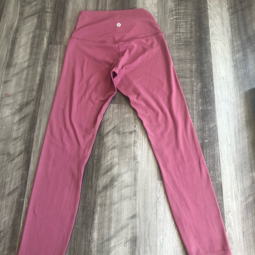 Gently used Lululemon Align Pant II, 25”, Size 4 in the color So Merlot